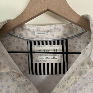 Cactus White Floral Button Down Shirt